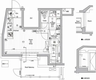 プレミアムキューブ下北沢【4階】の間取り