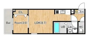ジーメゾン狭山水野ブランカ【3階】の間取り