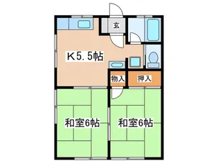 グリーンハイツIII【2階】の間取り