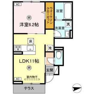 レヴァータ【1階】の間取り