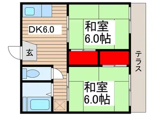 並木ハイツA・B【1階】の間取り