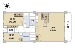 芦屋パークマンシヨン【7階】の間取り