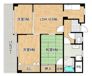 ルマ、ニシモト【2階】の間取り