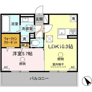 アベニール新八代【2階】の間取り