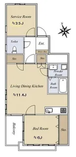 セントラル狸穴【4階】の間取り