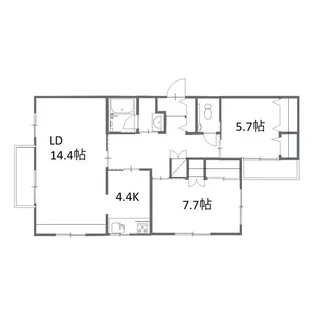 リリアムハウス【4階】の間取り
