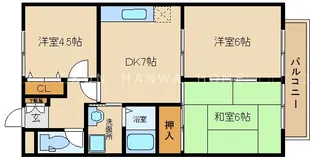 ハイツエバーグリーン【2階】の間取り
