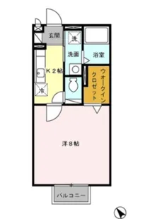 グリーンハウスB(恩名3)【2階】の間取り