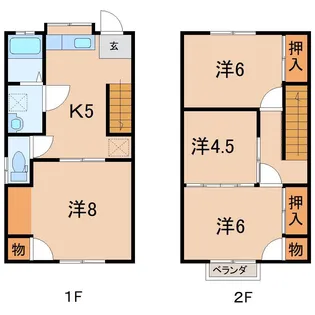 旭ハイツ【1階】の間取り