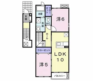 サンライツ伊賀【2階】の間取り