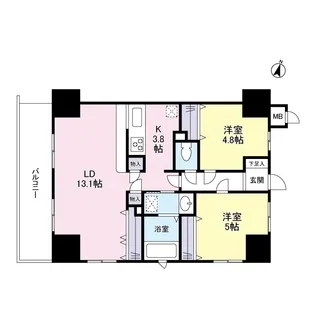 ブルールイイヅカ【8階】の間取り