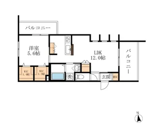 Le Ciel(ルシェル)【2階】の間取り
