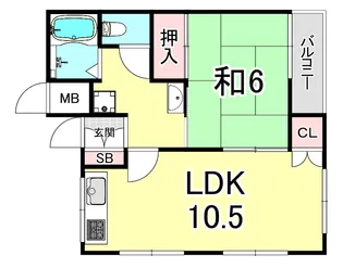 サンシャイン小林【3階】の間取り
