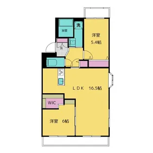 コモド天野【2階】の間取り