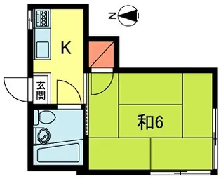 コーポ八幡第2【1階】の間取り