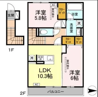 エスペランサ(元橋本町)【2階】の間取り
