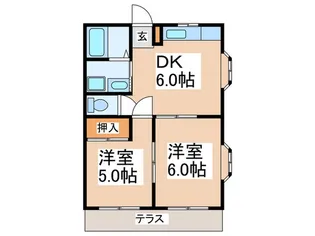 サンコート霧が丘 A【1階】の間取り