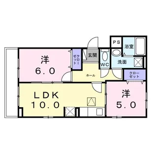 ヴィラ オーブ - K【1階】の間取り