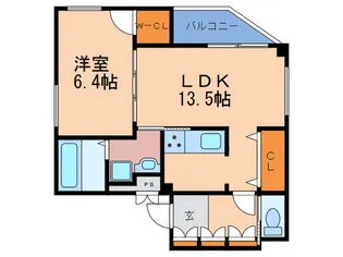 グレース梅田東【6階】の間取り