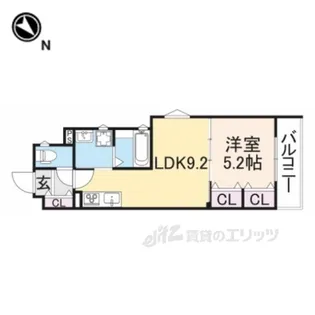 クリエオーレ藤阪中町1【2階】の間取り