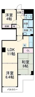セジュールTM【3階】の間取り