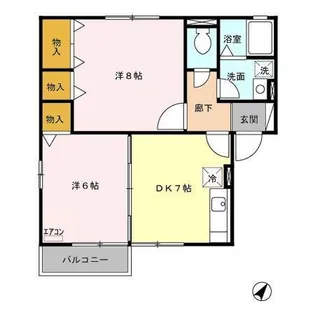アルクール B【2階】の間取り