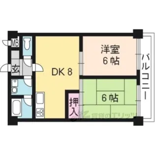 ライオンズマンション堀川【7階】の間取り