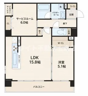 EUPTELEA天王寺【7階】の間取り