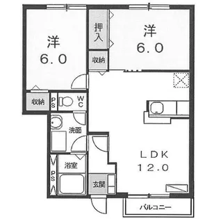 ヴィラ南風【1階】の間取り