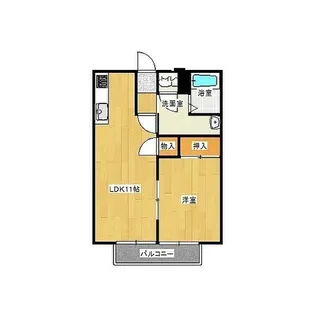 富田ハイツ【1階】の間取り