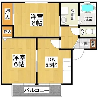 プルメリアハイツ【2階】の間取り