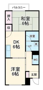 エスポワール大井B棟【1階】の間取り