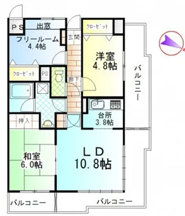 ファミールタワープラザ岡山イーストタワー【5階】の間取り