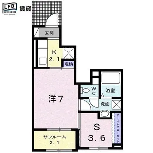 ラ・リベルタ【1階】の間取り