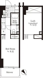 PREMIUM CUBE 元代々木【5階】の間取り