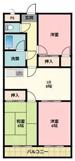 レジデンス氷上【1階】の間取り