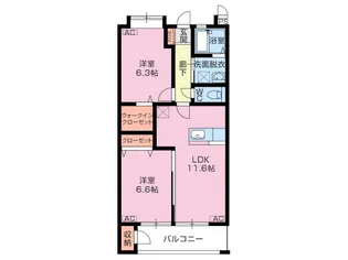 ベッラ・ビスタ【3階】の間取り