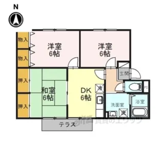 パセオアゼリオB棟【1階】の間取り