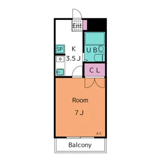 グリーンハイツみはと A【2階】の間取り
