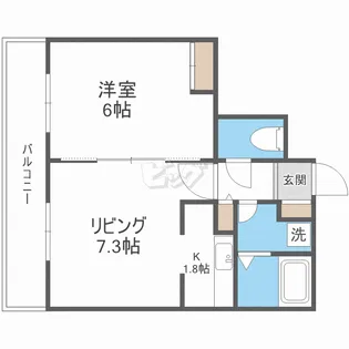 プログレス新琴似【3階】の間取り
