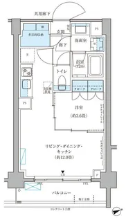 パークアクシス文京本郷【1階】の間取り