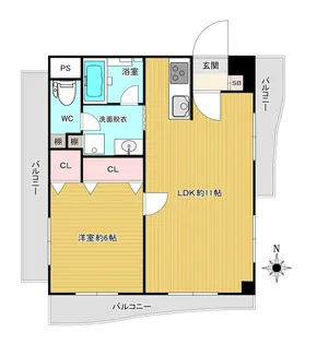 エスペランサ第1小机【5階】の間取り