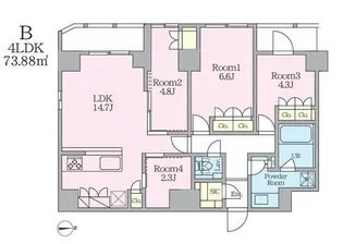 クレストコート東池袋【2階】の間取り