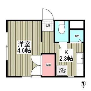 サンハイツ日野【2階】の間取り
