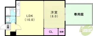 朝日プラザ長田南【1階】の間取り