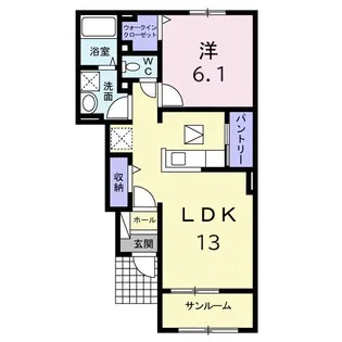 グラン・ブルー【1階】の間取り