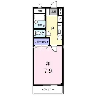 One R 22629【2階】の間取り