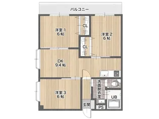 レジデンス津金【3階】の間取り