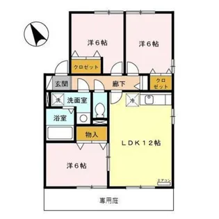 リビングタウン中川栄町【1階】の間取り