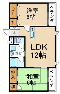 スカイコートI【2階】の間取り